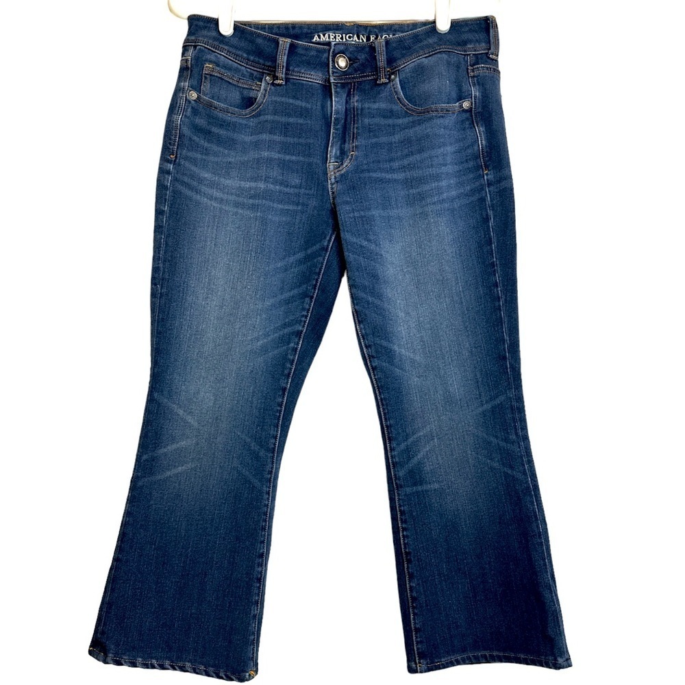 American Eagle Womens Super Stretch X4 Kick Boot Jeans - Size 8 Short 23” inseam